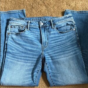 American Eagle Slim Straight Dark Blue Denim Pants 34x30